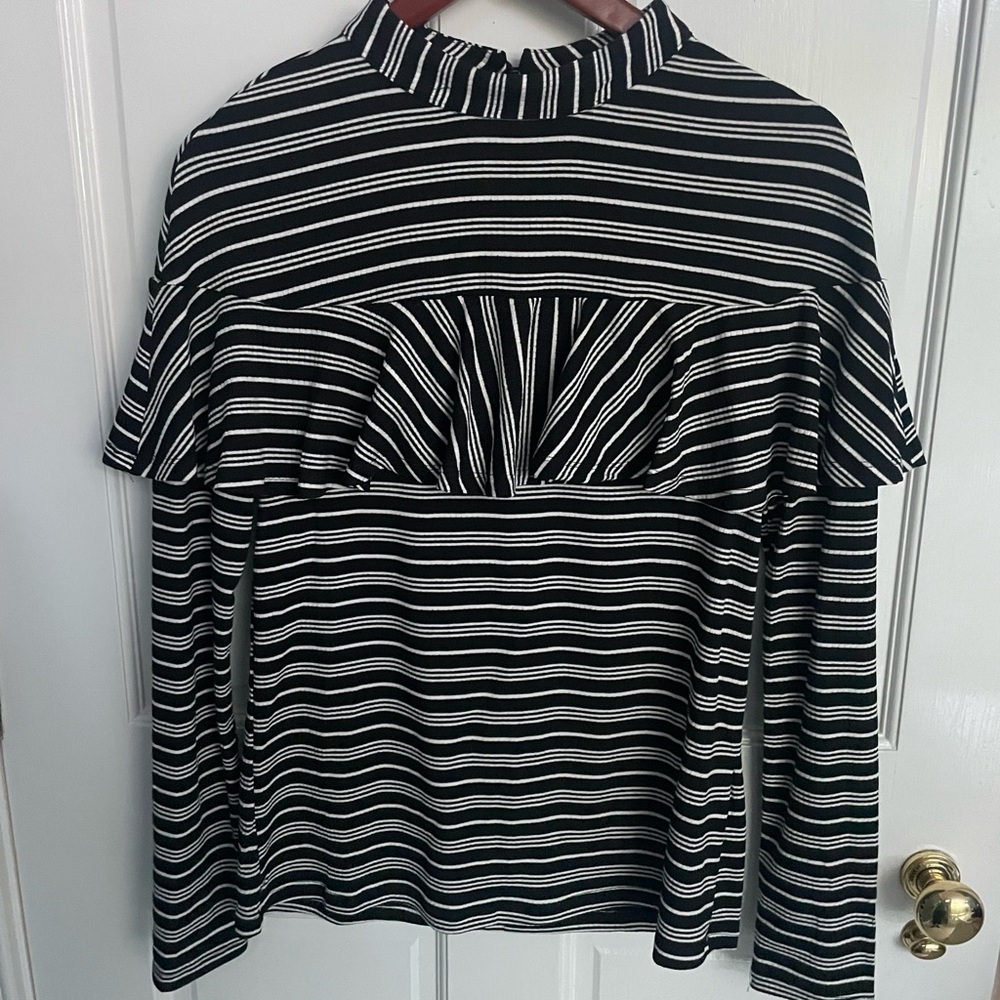 Black and White Blouse